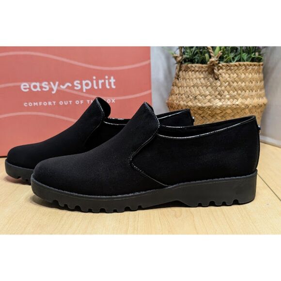 Easy Spirit Halsey Black Closed Toe Slip-On Casual Loafers Women's Size 7.5 NIB - Picture 2 of 14